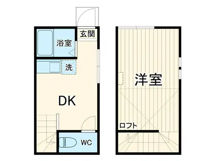 ユナイト横浜ファーストブランチ(1DK/1階)の間取り写真