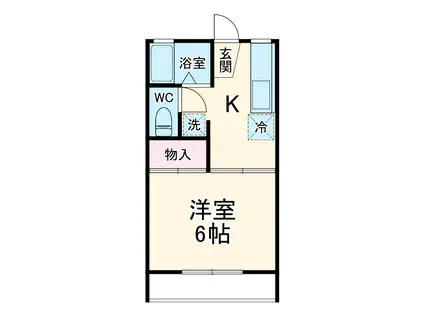 クラタコーポ(1K/1階)の間取り写真