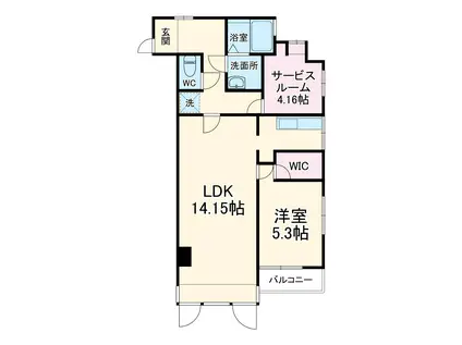 サンコーポ第3多摩川(1SLDK/1階)の間取り写真
