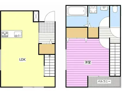 デザインコート(1LDK/1階)の間取り写真
