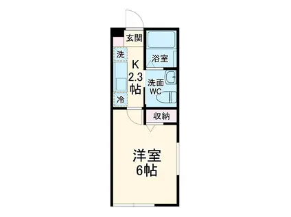 レジェンド・スクエア横濱ー鶴ヶ峰 Ⅲ(1K/1階)の間取り写真