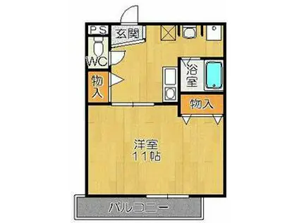 メゾン福谷Ⅲ(1K/3階)の間取り写真