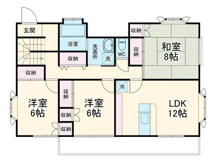 ドルフィン花水(3LDK/2階)の間取り写真