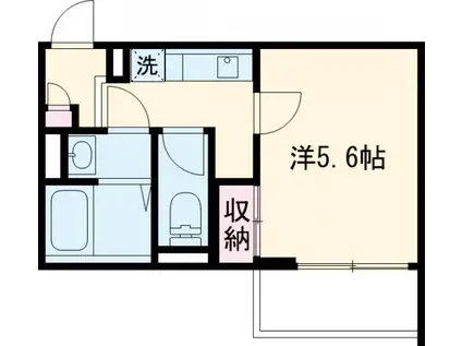 クレイノシャ ブラン プティ(1K/3階)の間取り写真