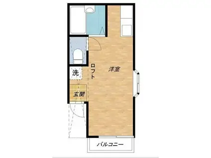 アイランド幕張(ワンルーム/2階)の間取り写真