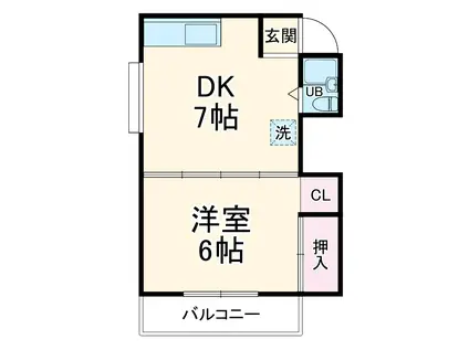 メゾン曳馬A(1DK/2階)の間取り写真