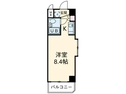 ラフィネ浜(ワンルーム/6階)の間取り写真