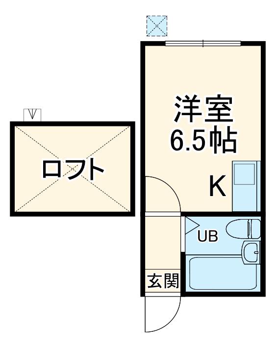 R-鎌倉(1K/1階)の間取り写真