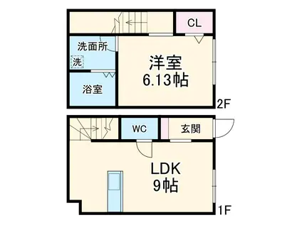 Ascent那加(1LDK)の間取り写真