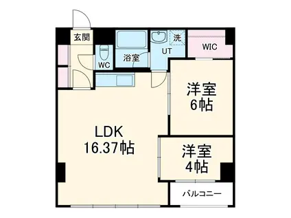 S-FORT乙川(1SLDK/6階)の間取り写真