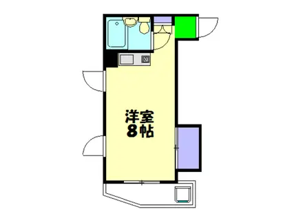 ハイムハシモト(ワンルーム/2階)の間取り写真