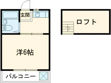 第11ミツミハイツ(1K/2階)の間取り写真