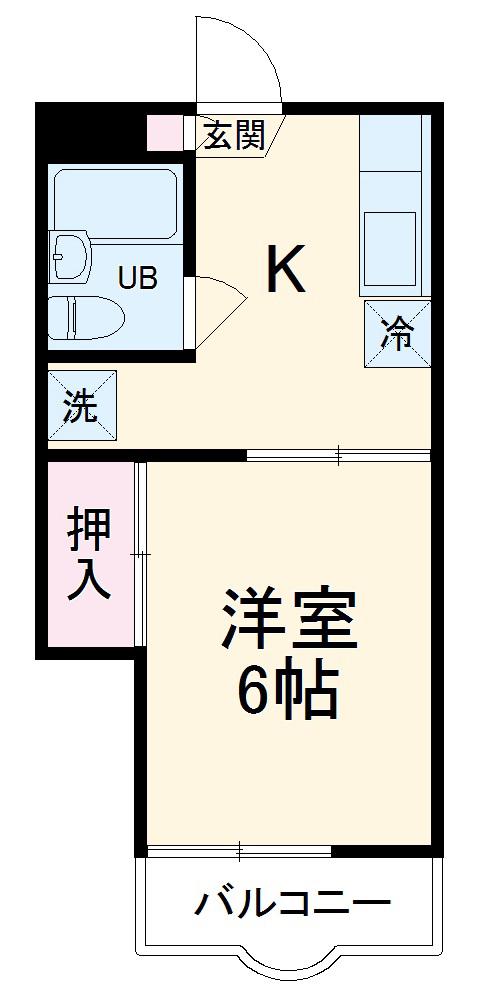 アイツールパレス(1K/1階)の間取り写真