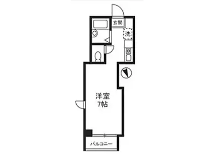 宮崎ビル(ワンルーム/8階)の間取り写真