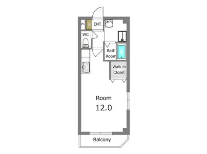 グランデエルバ(ワンルーム/4階)の間取り写真