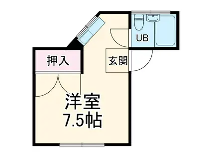 善行ハイム(ワンルーム/2階)の間取り写真