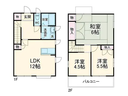 グローリー原宿A棟(3LDK/1階)の間取り写真