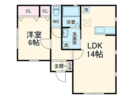 東海道本線 戸塚駅 徒歩19分 1階建 築4年(1LDK)の間取り写真