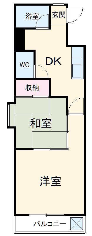 新日ビル豊明マンション(2K/1階)の間取り写真