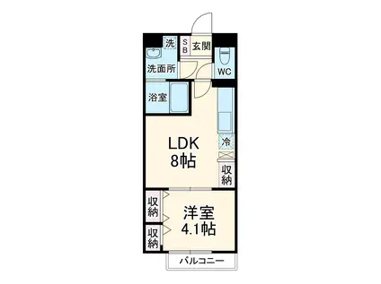 リブリ・ダイワクレストⅡ(1LDK/2階)の間取り写真