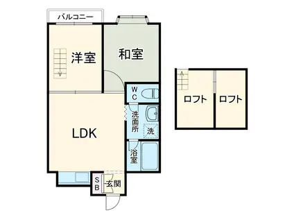 メゾン山口Ⅱ(2DK/3階)の間取り写真