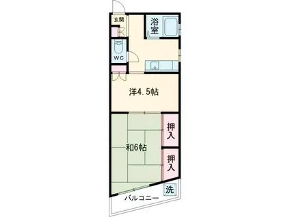 上野コーポ(2K/3階)の間取り写真