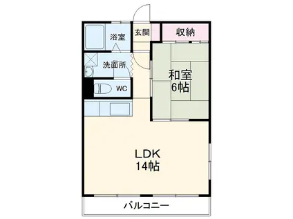 コーポ上尾(1LDK/5階)の間取り写真