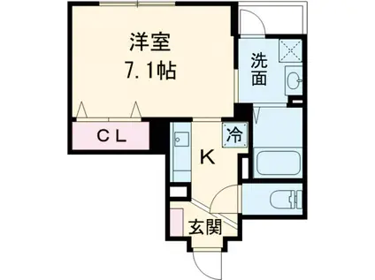 ボス バレーヒル(1K/2階)の間取り写真