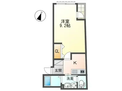 ボス バレーヒル(1K/3階)の間取り写真