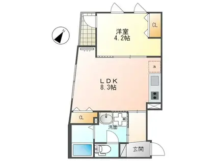 ボス バレーヒル(1LDK/5階)の間取り写真