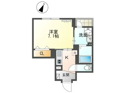 ボス バレーヒル(1K/5階)の間取り写真