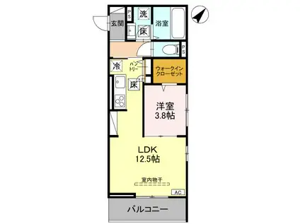ノーブルヴィラ曙町(1LDK/1階)の間取り写真