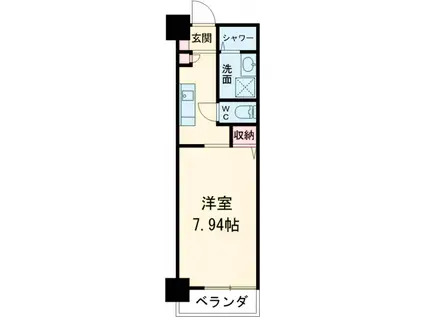 CASA COLINA(1K/5階)の間取り写真