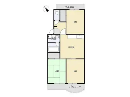 サンパーク幕張台(3LDK/3階)の間取り写真