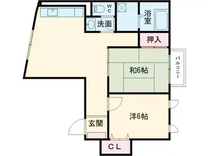 奥戸壱番館(2DK/3階)の間取り写真