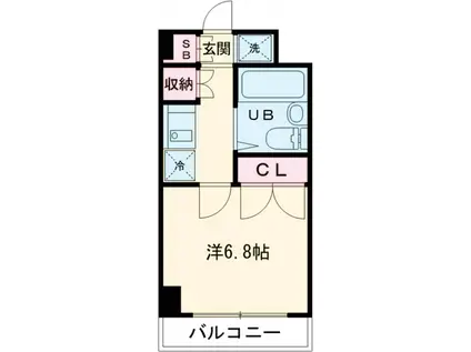 ホワイト・リヴィエール(1K/3階)の間取り写真