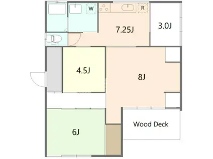 青梅線 小作駅 徒歩13分 1階建 築60年(4DK)の間取り写真