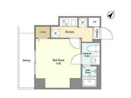 アルファコート蕨5(1K/2階)の間取り写真