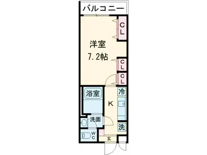 リブリ・エルカーサ亀有(1K/3階)の間取り写真