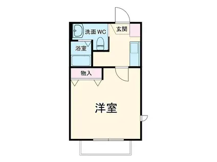 エスポワール(1K/2階)の間取り写真