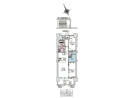 スプランディッド(2LDK/14階)の間取り写真