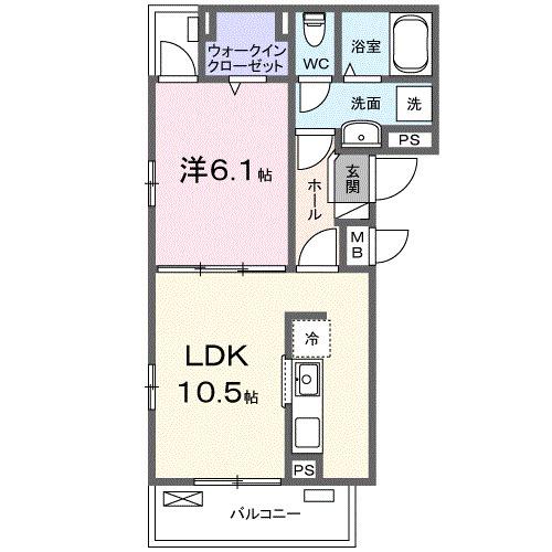 中央本線 西八王子駅 徒歩16分 3階建 築1年(1LDK/3階)の間取り写真