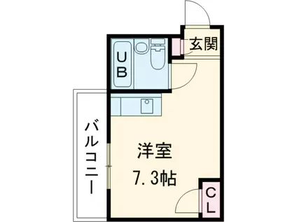 グランデ喜多見(ワンルーム/3階)の間取り写真