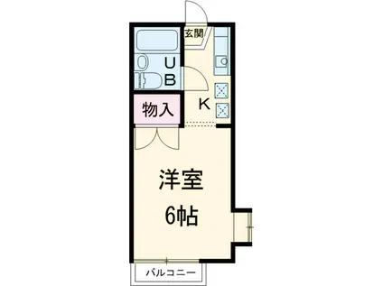 モンシャトー藤(1K/2階)の間取り写真