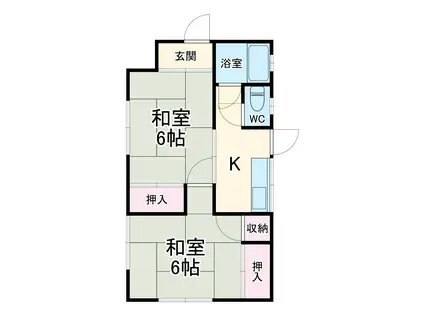 東武鉄道野田線 馬込沢駅 徒歩11分 1階建 築52年(2K)の間取り写真