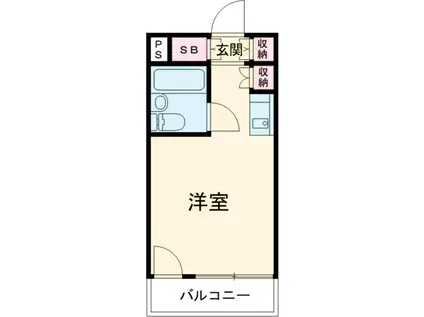 ノアール(ワンルーム/3階)の間取り写真