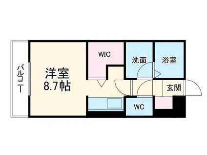 AN HAMATOMI(ワンルーム/1階)の間取り写真