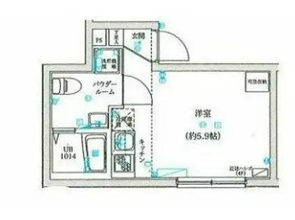 ルーデンス方南町(ワンルーム/4階)の間取り写真