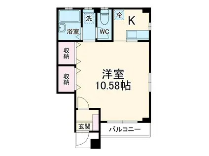 MOTO HOUSE(1K/1階)の間取り写真