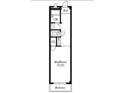 メゾン中央2(1K/1階)の間取り写真